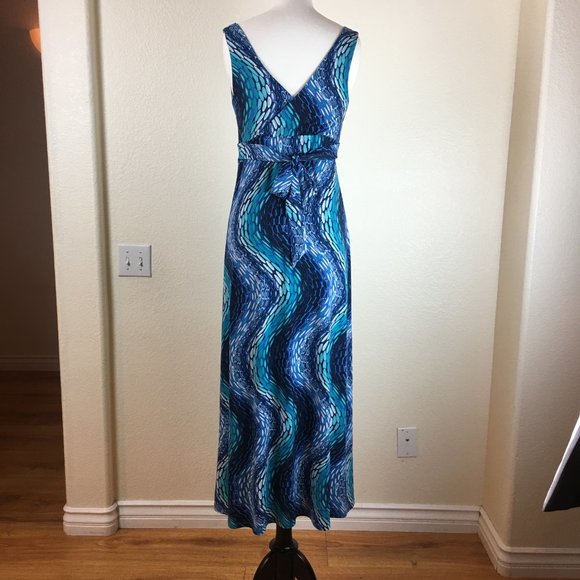 Linea Domani Blue Maxi Dress - Picture 2 of 7